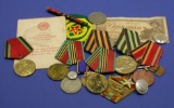 Group Lot of Soviet Military Communist Medals, Awards currency & Insignia (A)