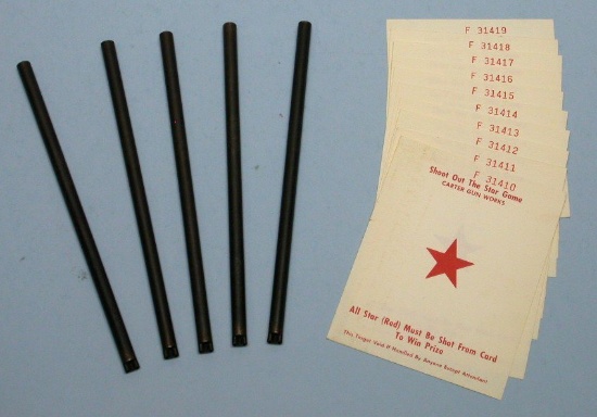 Five Winchester .22 LR Gallery Reloading Tubes and 10 Red Star Targets (VLR)