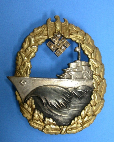 German Kreigsmarine WWII Destroyer War Badge (A)