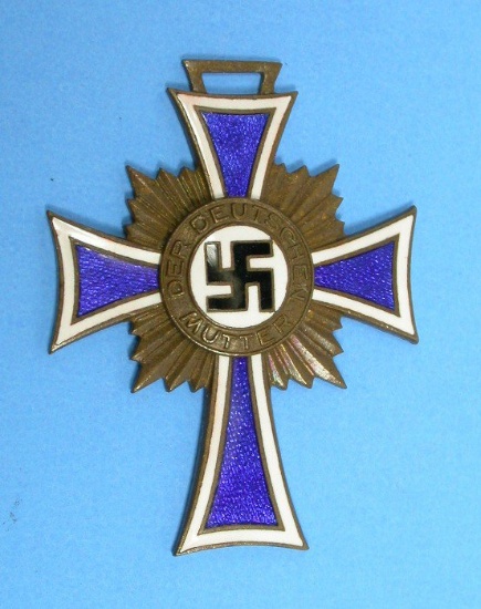 German Nazi WWII Mothers Cross with Ribbon (A)