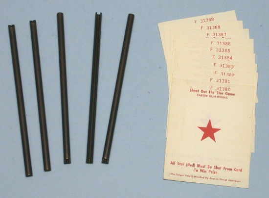 Five Winchester .22 LR Gallery Reloading Tubes and 10 Red Star Targets (VLR)