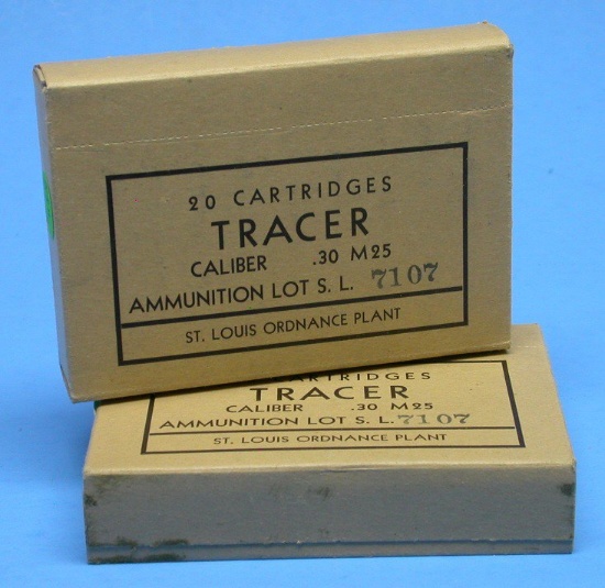 Two 20-Round Boxes of US Military 30-06 M25 Tracer Ammunition (ZJH)