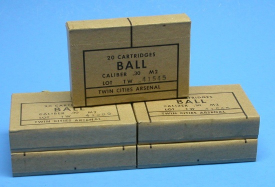 Five 20-Round Boxes of US Military 30-06 M2 Ball Ammunition (ZJH)