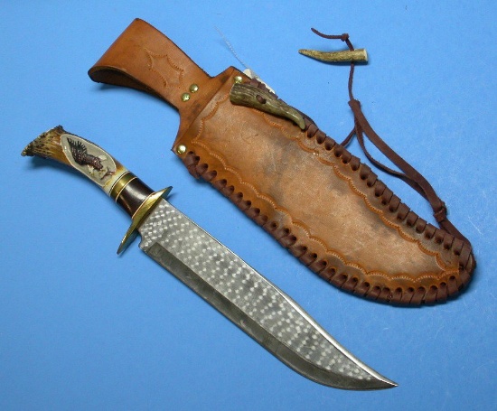 Bass Pro Shop Custom Stag-Gripped Bowie Knife (DSA)