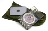 US Military Silva Ranger Compass, Survival Mirror & Pouch (A)