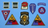 10 US Army WWII-Korea Shoulder Patches (RPA)