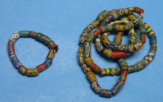 Antique Trade Bead Necklace and Bracelet (A)