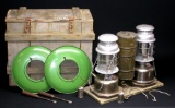 Case of German-Hungarian Military WWII Captured Kerosene Lanterns (A)