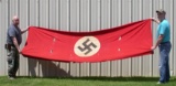 German WWII Party Banner with Capture Papers (ZJH)