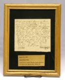Framed Waynesboro, North Carolina 1841 Slave Purchase Document (SLH)