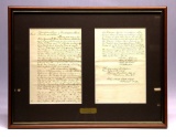 RARE Framed Republic of Texas 1844 Slave Purchase Document (SLH)