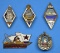 Group Lot of Five Soviet Naval Badges (A)