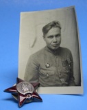 Soviet Order of the Red Star & Photograph (FGL)