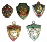 Group Lot of Five Soviet Border Patrol Badges(A)