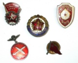 Group Lot of Five Soviet Badges & Pins (A)