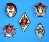 Group Lot of Five Soviet Badges (A)