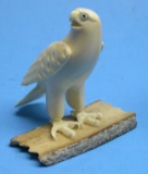 Nice Rare Inuit Ivory Carved Falchon Figurine (PWS)