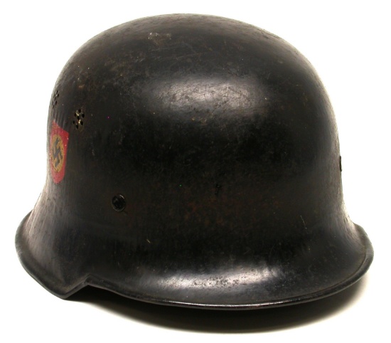 German Fire-Police WWII era Double Decal Helmet (SMD)
