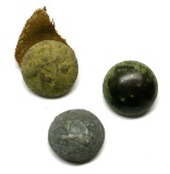 Group lot of Three Confederate Civil War Uniform Buttons (A)