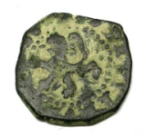 Ancient Spanish 1600s Bronze Cob Coin (A)