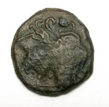 Ancient Roman Republic Barbarous Spain Bronze Semis Coin (JEK)