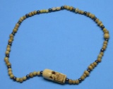 Bone Face Beaded Necklace and Pendant (BA)