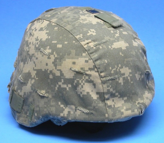 US Army PASGT BLU-Upgrade Ballistic Helmet & ACU Camo Cover (HBB)