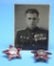Two Soviet Military WWII Order of the Red Star Awards and Soldier's Photograph (FGL)