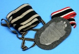 German Luftwaffe WWII Demandsk Campaign Shield and Two Award Ribbons (SMD)
