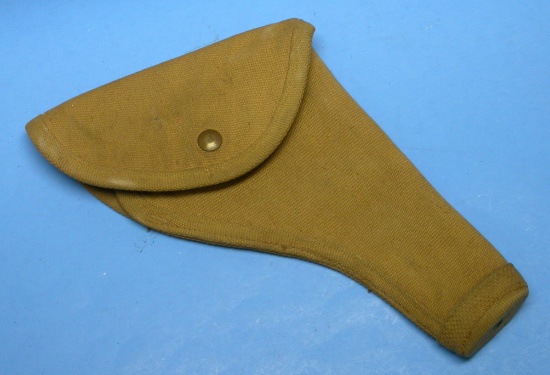 Canadian Military 1940s era Khaki Web Webley Holster (A)