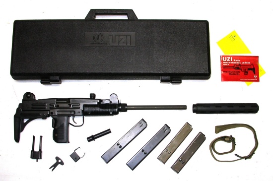 IMI/Action Arms Uzi Model B Semi Automatic Rifle New In Box with Accessories, 9mm SN:SA71259 (CYM1)