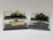 Four Military Vehicle Display Models T72, Leclerc T5, M48 Patton Tanks and Marine AAV7 Amtrak (MGN)