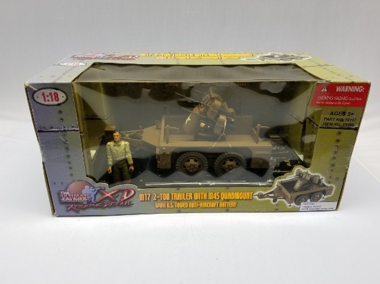 The Ultimate Soldier WWII era M17 2 ton Trailer with M45 Quad-mount 50 Cal MG's Scale Model (MGN)