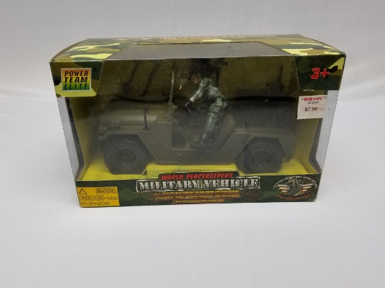 Power Team Elite World Peace Keepers Jeep Military Vehicle and Figurine (MGN)