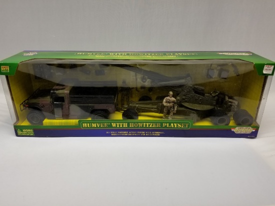 Front Line Defenders Humvee With Howitzer Toy Set with Figurines (MGN)