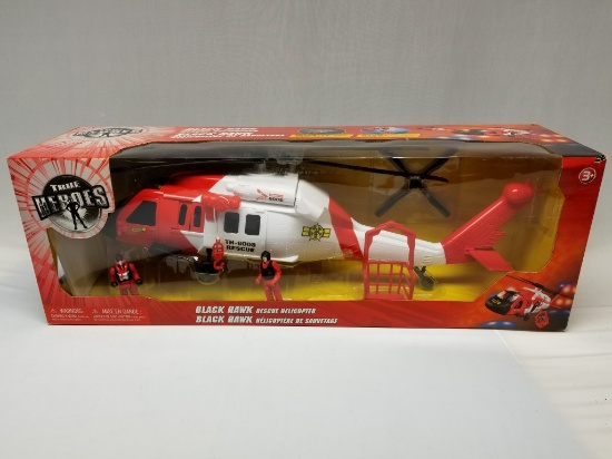 True Heroes Blackhawk Rescue Helicopter, Coast Guard Colors, Toy Model (MGN)