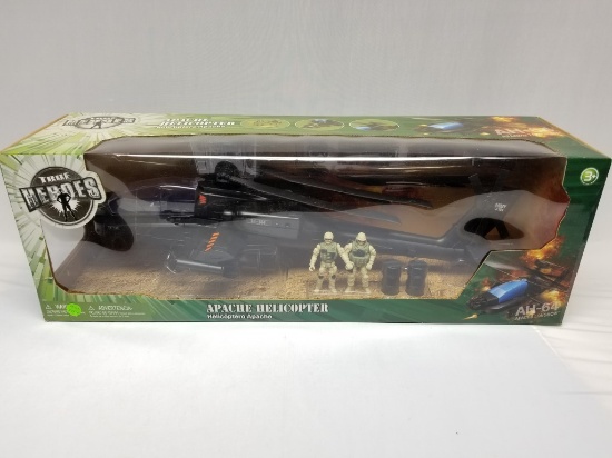 True Heroes AH64 Apache Helicopter Toy Model (MGN)