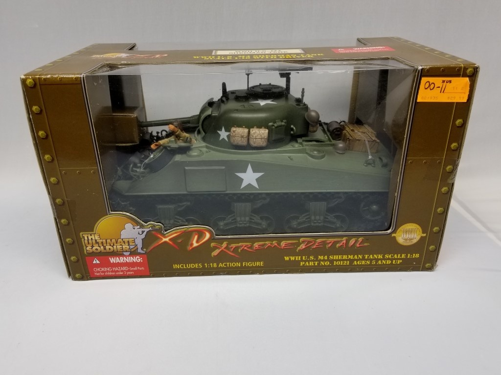 US ARMY SCALE 1/80 Die Cast Metal Toy USA CORGI TOY WW#2 M4 SHERMAN TANK 