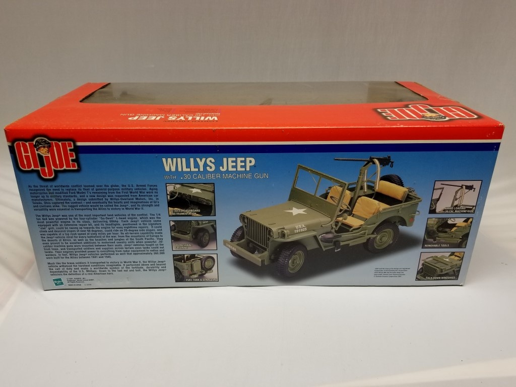 Gi Joe Us Wwii Willys Jeep With 30 Cal Machine Gun Scale Model Mgn Art Antiques Collectibles Toys Hobbies Diecast Toy Vehicles Online Auctions Proxibid