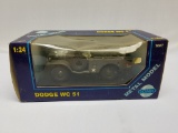 Gonio Metal WWII Dodge WC51 Weapons Carrier Truck 1:24 Scale Toy Model (MGN)