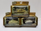 Forces of Valor Die Cast, German Tiger I, Russian SU122, British Challenger Tank Models (MGN)