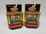 Two Matchbox Steel Soldiers Collection M2 Bradley IFV and WWII M4 Sherman Tank Toy Models (MGN)