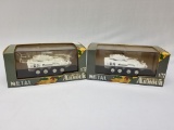 Two Collection Armour Metal UN Marked LAV25 Infantry Fighting Vehicle 1:72 Scale Models (MGN)