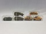 Six Assorted Military Matchbox Style Metal Vehicles (MGN)