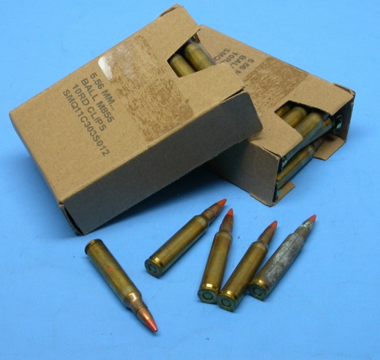 US Military M855 5.56mm/.223 Tracer Ammunition (JAB)