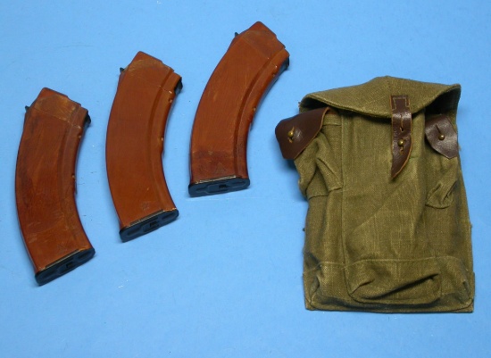 Three Russian Military 7.62x39mm Bakelite 30-Round AK-47 Magazines (JAB)