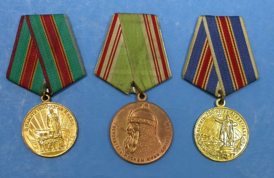 Three Soviet Commemorative Medal (MOS)