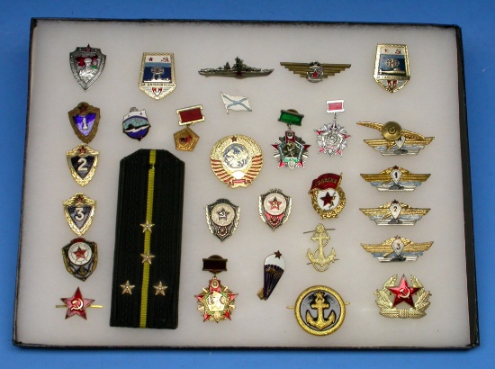 33 Pieces of Soviet Military Insignia (MOS)
