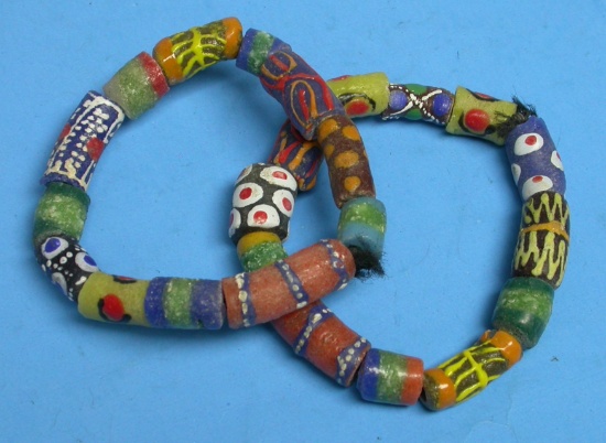 Two Native American Trade Bead Bracelets (A)