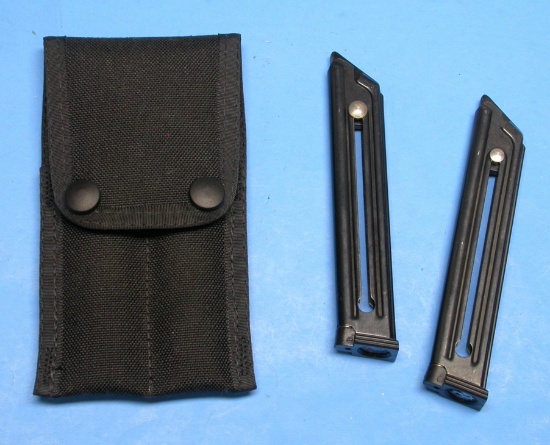 Two Ruger MK-III Pistol Magazines and a Magazine Pouch (CYM)